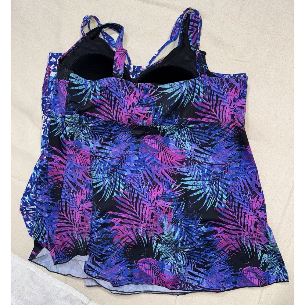 Swimsuits For All Women's Size 30 Plus One Piece Swimsuit Swim Dress Skirt - Picture 6 of 6